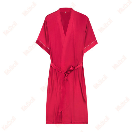 silk robe siamese short sleeve